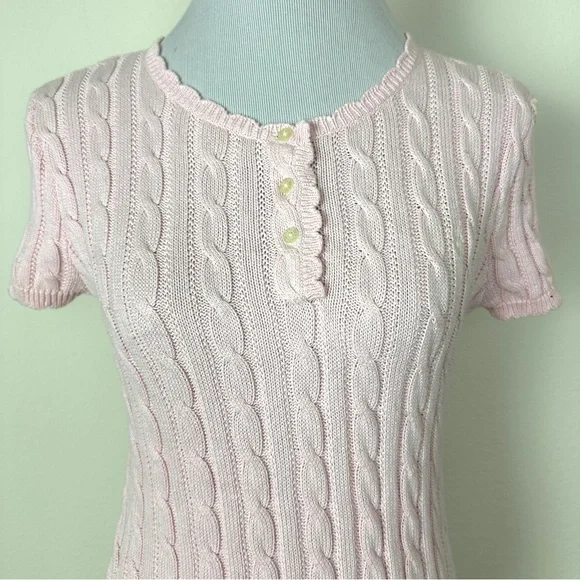POLO RALPH LAUREN Pink Cable Knit Dress Size XL - Picture 3 of 9